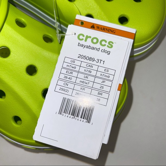 Crocs Clog Size Mens 7 Womens 9 Lime Green Slides - Picture 4 of 5